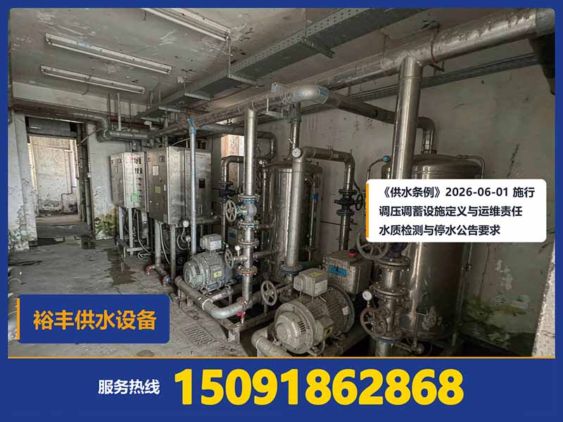 《供水条例》2026年6月1日施行：调压调蓄设施与二次供水水箱合规要点